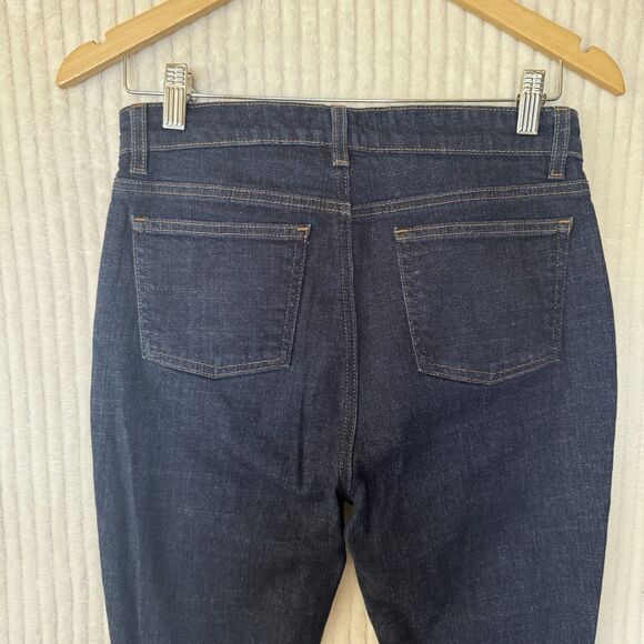 Eileen Fisher Jeans Womens Size 2 Straight Mid Rise Blue Denim Organic Cotton - Picture 10 of 12